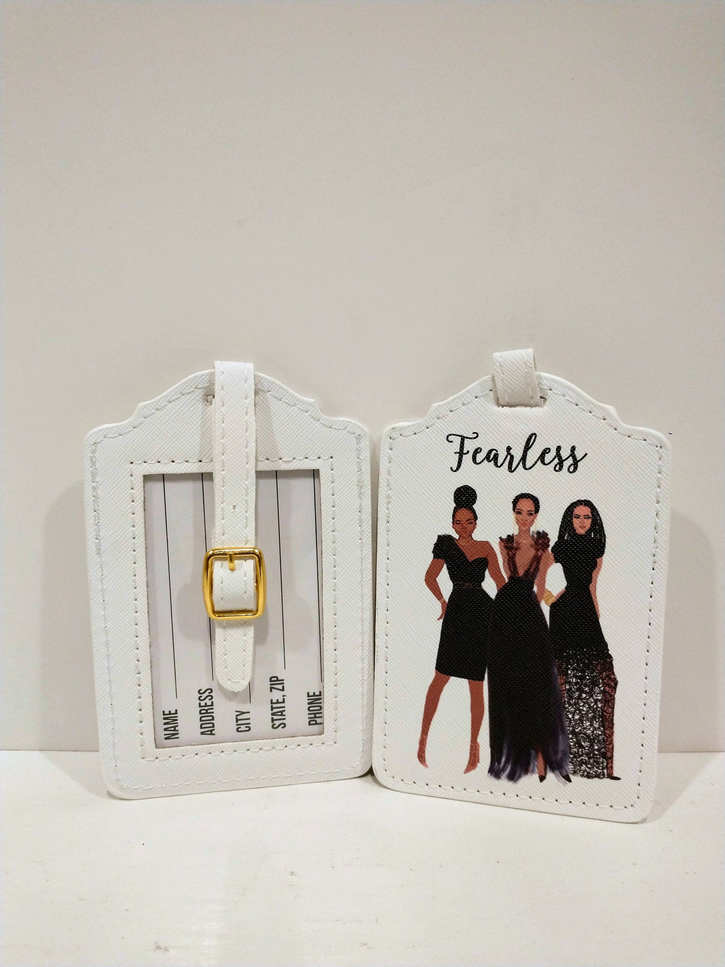 African American Fearless Luggage Tag set