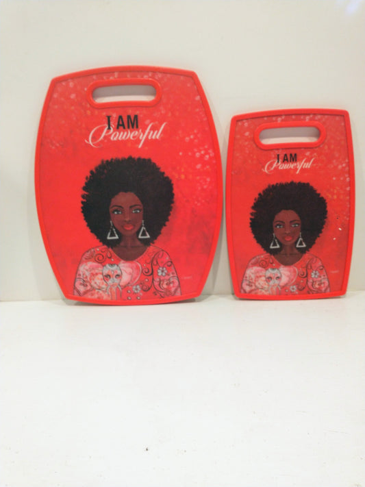 Delta Sigma Theta Inspired I Am Powerful Cutting Board Set