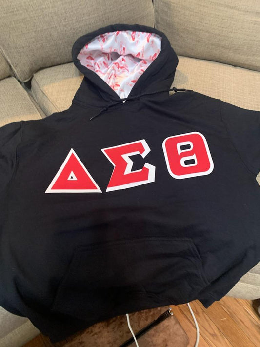 Delta Sigma Theta Satin Hoodie Scarf