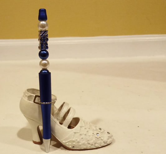 Zeta Phi Beta Metal Pearl Pen With Charm